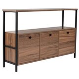 Hanah home Stranska mizica v orehovem dekorju v temni naravni barvi 29,5x120 cm Solace – | Shoptok.si