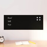 vidaXL Zidna magnetna ploča crna 80 x 30 cm od kaljenog stakla | shoptok.hr