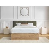 Bobochic Paris Zelena oblazinjena oblazinjena/iz iverne plošče zakonska postelja s prostorom za shranjevanje z letvenim dnom 180x200 cm Kumo – | Shoptok.si