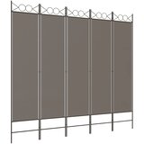 Sobna pregrada s 5 panela antracit 200 x 200 cm od tkanine | shoptok.hr