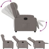  Naslonjač od tkanine smeđesivi | shoptok.hr