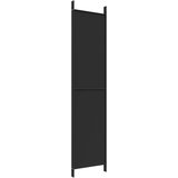 Sobna Paravan 4-delni 200x220 cm črno blago, (20594891) | Shoptok.si