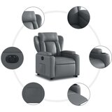  Električni naslonjač na podizanje od umjetne kože siva | shoptok.hr