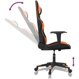 vidaXL Masažna igraća stolica crno-narančasta od umjetne kože | shoptok.hr