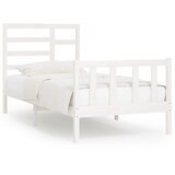 Furnova Posteljni okvir brez vzmetnice bel 100x200 cm trdna borovina, (21937259) | Shoptok.si