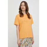 MOS MOSH Kratka majica ženski, oranžna barva