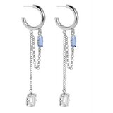 Victoria Cruz ženske Macedonia Hoop Light Sapphire Mindjuše Sa Swarovski Plavim Kristalom
