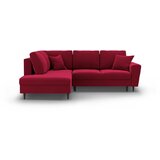 Cosmopolitan Design Crvena baršunasti sklopiva/s prostorom za odlaganje kutna garnitura (s lijevim kutom/u obliku slova L) Kyoto – | shoptok.hr
