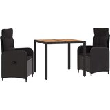  Vanjski set za objedovanje 3 kom. Crna | shoptok.hr