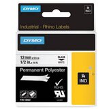 Dymo Trak Rhino Polyester 18483, 12 mm / 5.5 m (črno/bel), original Cene