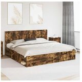 vidaXL Uzglavlje Dimljeni hrast Konstruirano drvo - Dimljeni hrast 200 cm | shoptok.hr