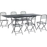  Vrtni set za objed 7 pcs Antracit 212 x 90 x 76 cm - 6-sjedalna | shoptok.hr