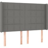 Maison Chic vzglavna omarica - nočna omarica - posteljna omarica z ušesi temno sivo 147x16x118/128 cm blago, (21712122) Cene