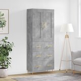  Visoka komoda siva betona 69,5x34x180 cm od konstruiranog drva | shoptok.hr