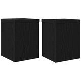  Stalak za biljke 2 pcs Crni hrast 15 x 15 x 20 cm | shoptok.hr