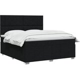  LED okvir za krevet s madracem Crna 140 x 190 cm Tkanina | shoptok.hr