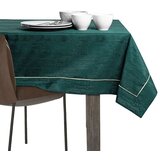 AmeliaHome stolnjak Vesta s man&amp;scaron;etom i obrubom 140x350 cm, tamnozelena Slike