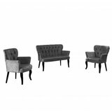 Atelier Del Sofa sofa i dve fotelje paris black wooden grey Cene