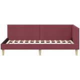  Kutni okvir kreveta s uzglavljem Vinska crvena 90 cm x 200 cm | shoptok.hr