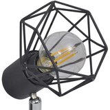 vidaXL Crni Reflektor sa 2 LED Svjetiljke Industrijski Stil Žičani Okvir 2 LED Žarnom Niti | shoptok.hr