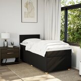  Krevet s oprugama i madracem crni 100 x 200 cm od tkanine | shoptok.hr