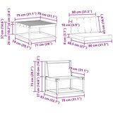  Set vanjskih sofa 7 kom. Bijela i crna | shoptok.hr