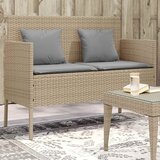 Vrtna klupa s jastucima bež od poliratana | shoptok.hr