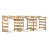 Pergole s krovom 3 kom 100 x 90 x 100 cm impregnirana borovina | shoptok.hr