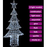  Božićno drvce s 240 LED svjetlima Hladna bijela 180 cm Akril | shoptok.hr