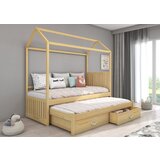ADRK Djeji krevet kuica JONASZEK s madracima 87 cm - PRIRODNI BOR | shoptok.hr