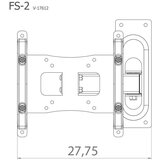 MID.YOU Stenski Nosilec Za Tv Fs 2, Srebrna, 27,8 Cm | Shoptok.si