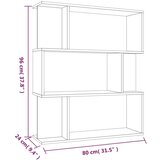 Ormarić za knjige / pregrada boja hrasta 80 x 24 x 96 cm drveni | shoptok.hr