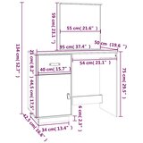  Toaletni stolić sivi 95 x 50 x 134 cm od masivne borovine | shoptok.hr