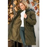Dewberry Z6774 WOMEN'S COAT-PLAIN KHAKI Cene