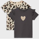 Sinsay Pamučne majice s leopard uzorkom 2 pack | shoptok.hr
