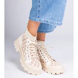 Gemre Beige platform sneaker boots Sarida | Shoptok.si