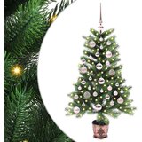 vidaXL Božično drevo med 150 LED z stojalom Zelena 90 cm PE | Shoptok.si