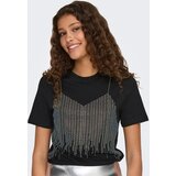 Only Majica 'ONLBILLIE' črna / transparentna | Shoptok.si