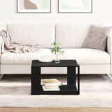 vidaXL Klubska miza Črni hrast Inženirski les 85 x 55 x 31 cm Trdna Cene