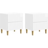  Noćni ormar 2 pcs Bijela visokog sjaja 43 x 34,5 x 48 cm | Eponuda.com