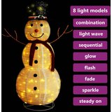  Ukrasna božićna figura snjegovića LED luksuzna tkanina 120 cm Slike