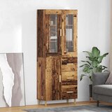 vidaXL Highboard Staro drvo 69,5 x 34 x 180 cm Konstruirano drvo | shoptok.hr