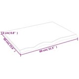  Kupaonska radna ploča tamnosiva 80x60x2 cm tretirano drvo | shoptok.hr