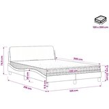  Krevet s madracem Dover crni 120 x 200 cm baršunasti | shoptok.hr