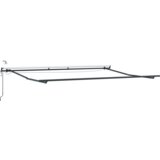 vidaXL Samodejna retraktibilna tenda z LED črna 450x350 cm, Zamenjava akrilne tkanine za okvir 4,5x3,5 m črna | Shoptok.si
