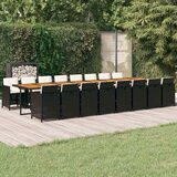  17-dijelni vrtni blagovaonski set s jastucima poliratan crni | shoptok.hr