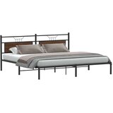  Okvir kreveta bez madraca smeđa boja hrasta 200x200 cm drveni | shoptok.hr