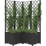  Vrtna sadilica s rešetkom crna 80 x 80 x 136 cm PP | shoptok.hr