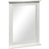 vidaXL Ogledalo z ogledalom Bela 55,5 x 5 x 70 cm Trdna borovina | Shoptok.si