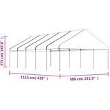 Sjenica s krovom bijela 11,15 x 5,88 x 3,75 m polietilen | shoptok.hr